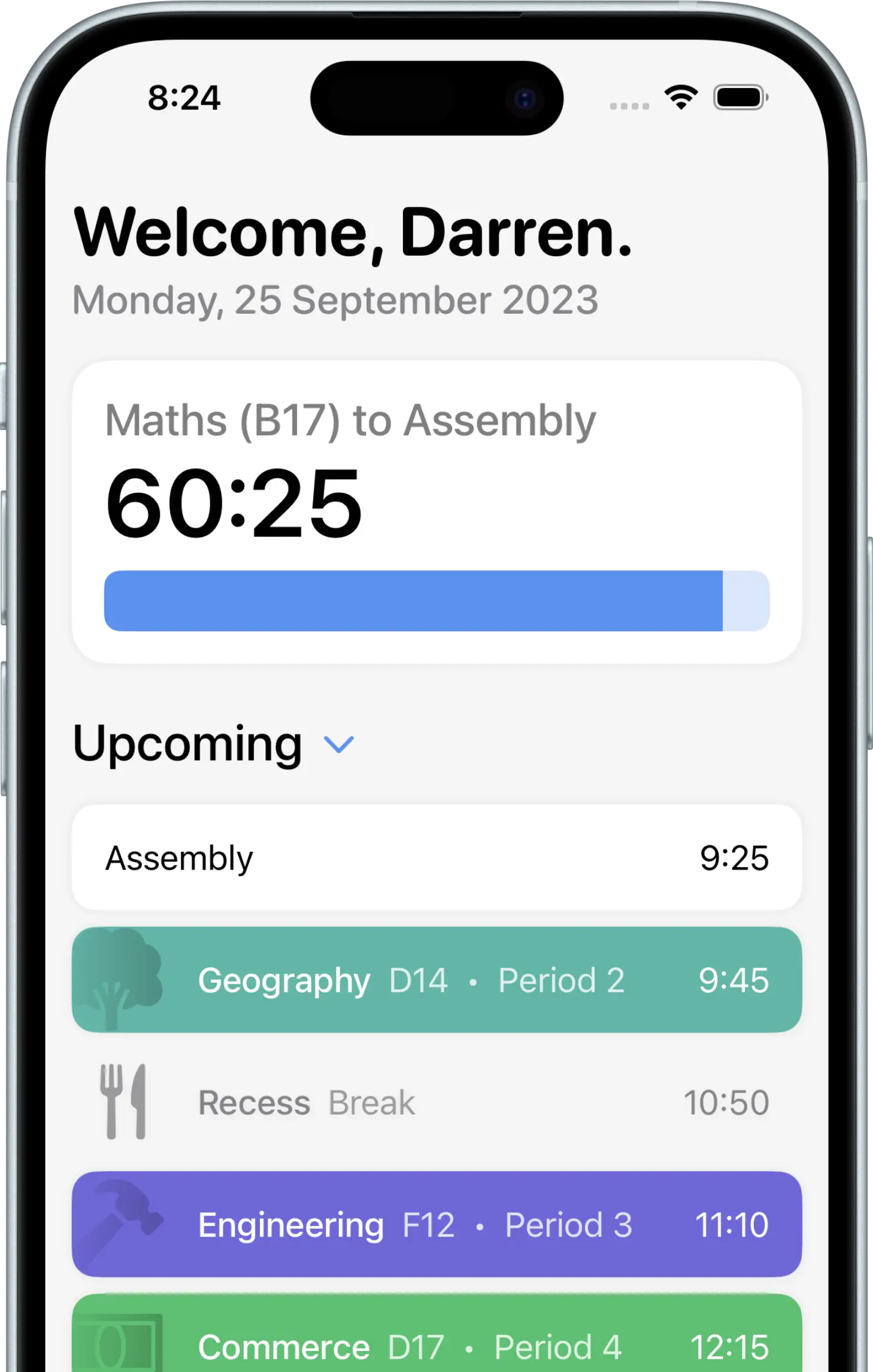 Subjective for iOS displayed on iPhone